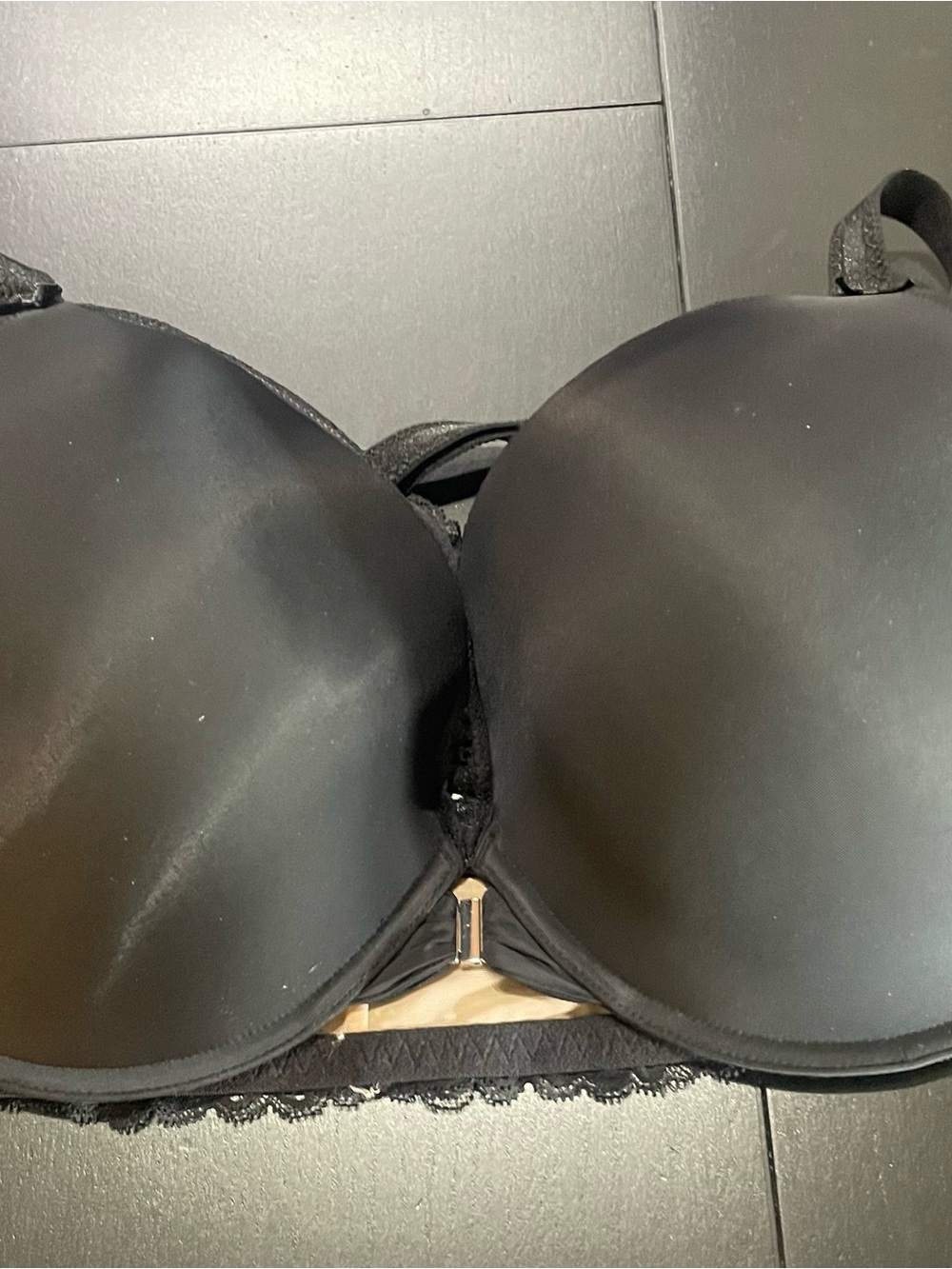 Adore me Black Push-Up Bra w Lace Trim front closure Women Intimates T back